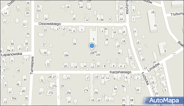 Kraków, Karpińskiego Franciszka, 12a, mapa Krakowa