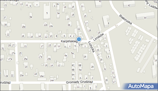 Kraków, Karpińskiego Franciszka, 3, mapa Krakowa