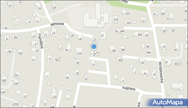 Kraków, Kajzera Władysława, ks., 12, mapa Krakowa