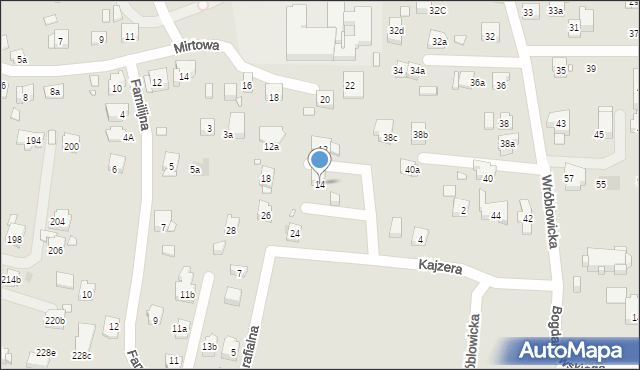 Kraków, Kajzera Władysława, ks., 14, mapa Krakowa