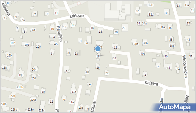 Kraków, Kajzera Władysława, ks., 18, mapa Krakowa