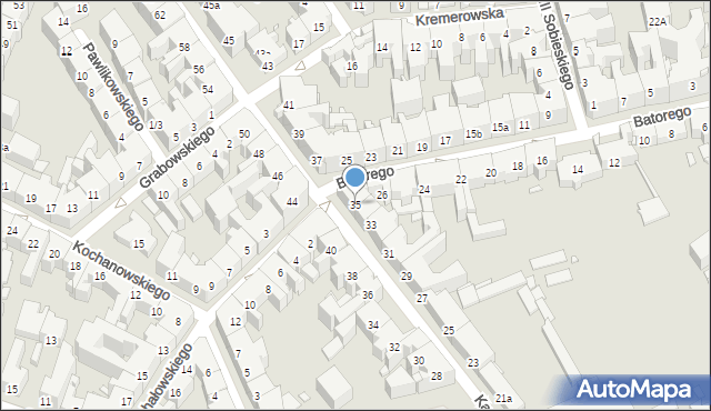 Kraków, Karmelicka, 35, mapa Krakowa