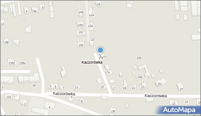 Kraków, Kaczorówka, 17b, mapa Krakowa