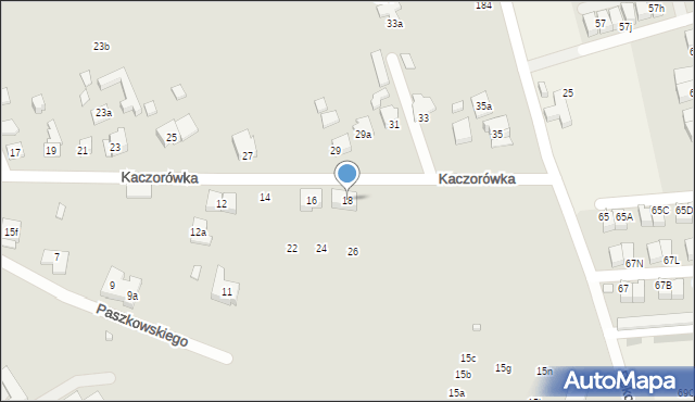 Kraków, Kaczorówka, 18, mapa Krakowa