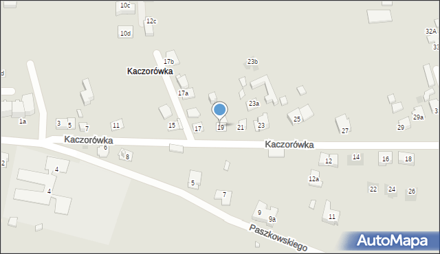 Kraków, Kaczorówka, 19, mapa Krakowa