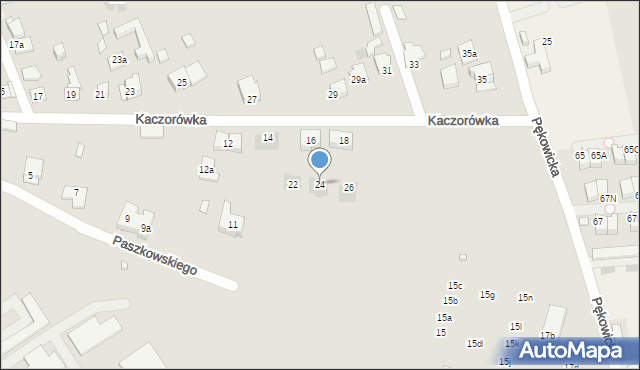 Kraków, Kaczorówka, 24, mapa Krakowa