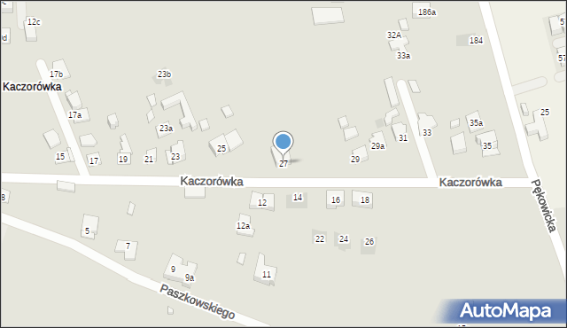 Kraków, Kaczorówka, 27, mapa Krakowa