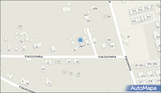 Kraków, Kaczorówka, 29a, mapa Krakowa