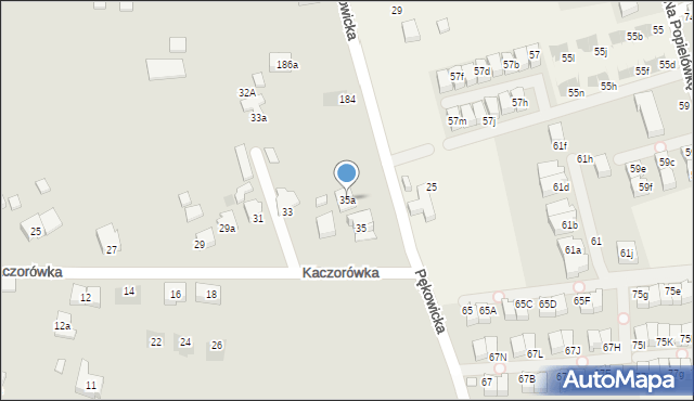 Kraków, Kaczorówka, 35a, mapa Krakowa