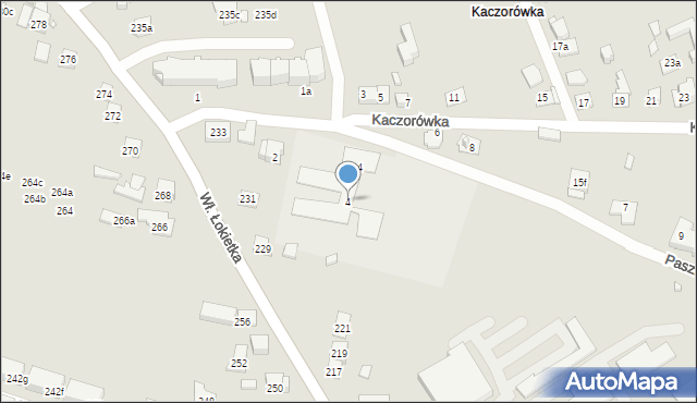 Kraków, Kaczorówka, 4, mapa Krakowa