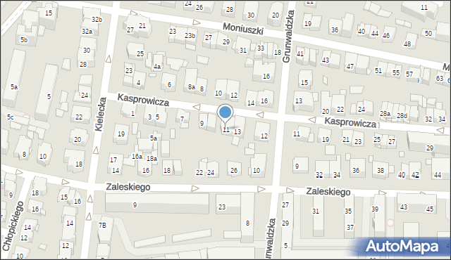 Kraków, Kasprowicza Jana, 11, mapa Krakowa