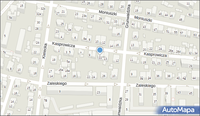 Kraków, Kasprowicza Jana, 11, mapa Krakowa