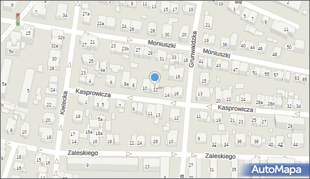 Kraków, Kasprowicza Jana, 12, mapa Krakowa