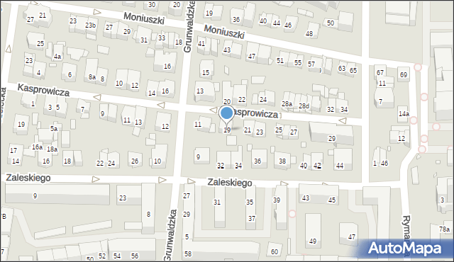 Kraków, Kasprowicza Jana, 19, mapa Krakowa