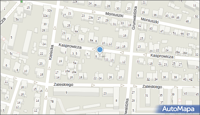 Kraków, Kasprowicza Jana, 9a, mapa Krakowa