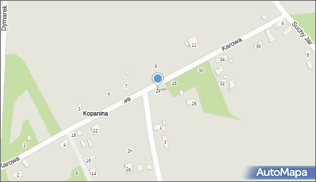 Kraków, Karowa, 24, mapa Krakowa