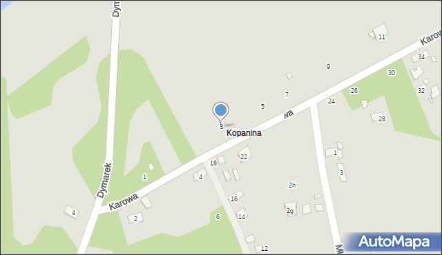 Kraków, Karowa, 3, mapa Krakowa