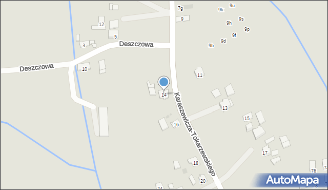 Kraków, Karaszewicza-Tokarzewskiego Michała, gen., 14, mapa Krakowa