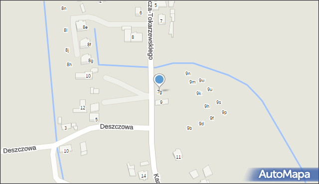 Kraków, Karaszewicza-Tokarzewskiego Michała, gen., 7g, mapa Krakowa