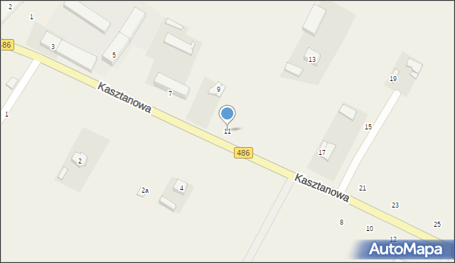 Kraszkowice, Kasztanowa, 11, mapa Kraszkowice