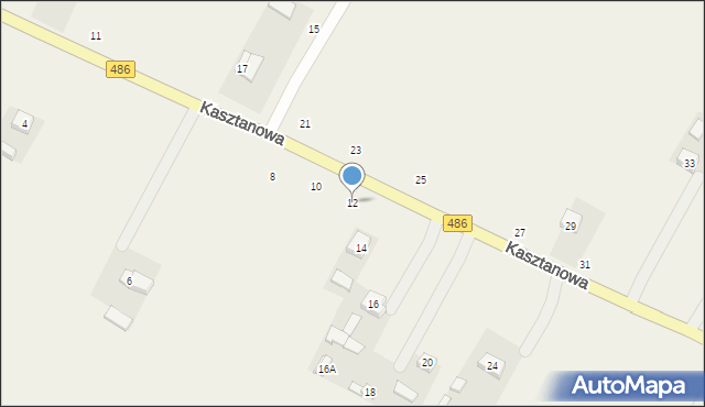 Kraszkowice, Kasztanowa, 12, mapa Kraszkowice