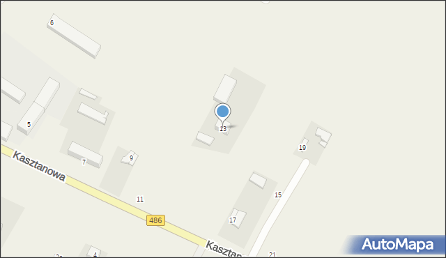 Kraszkowice, Kasztanowa, 13, mapa Kraszkowice