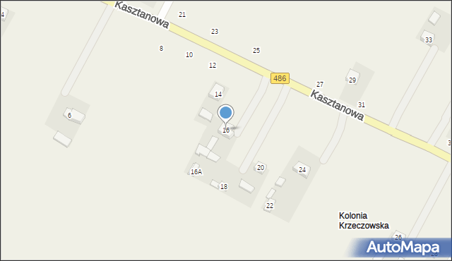 Kraszkowice, Kasztanowa, 16, mapa Kraszkowice