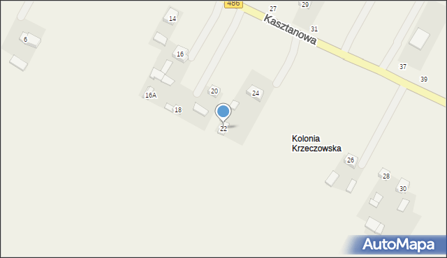 Kraszkowice, Kasztanowa, 22, mapa Kraszkowice