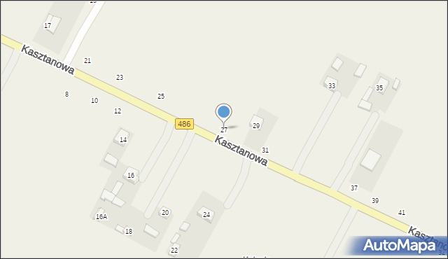 Kraszkowice, Kasztanowa, 27, mapa Kraszkowice