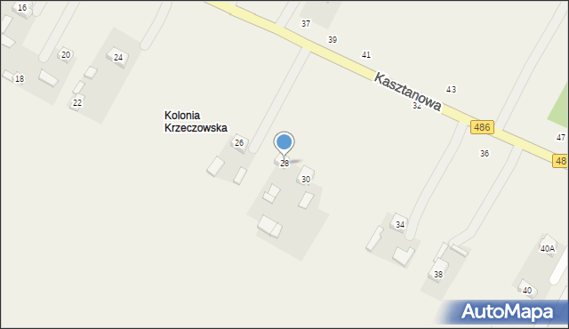 Kraszkowice, Kasztanowa, 28, mapa Kraszkowice