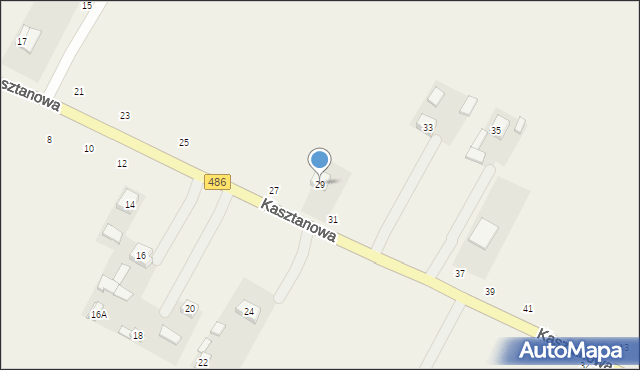 Kraszkowice, Kasztanowa, 29, mapa Kraszkowice