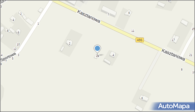 Kraszkowice, Kasztanowa, 2a, mapa Kraszkowice