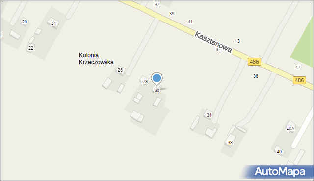 Kraszkowice, Kasztanowa, 30, mapa Kraszkowice
