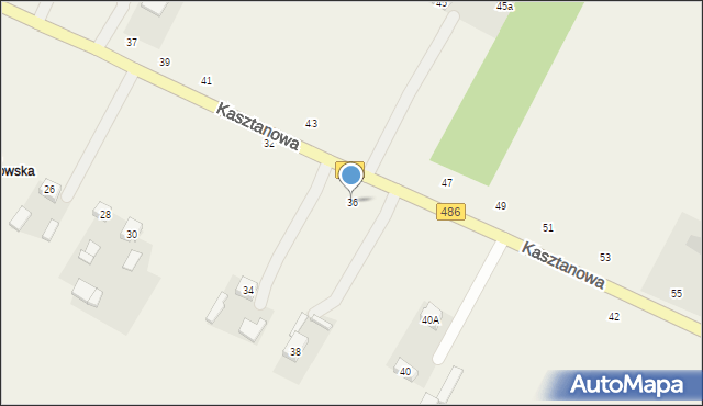 Kraszkowice, Kasztanowa, 36, mapa Kraszkowice