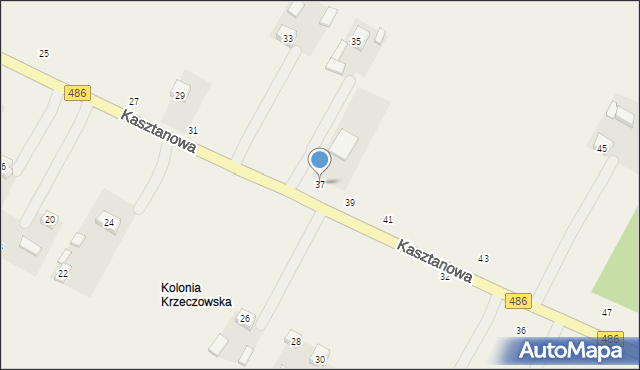 Kraszkowice, Kasztanowa, 37, mapa Kraszkowice