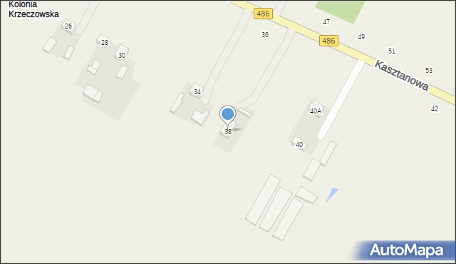 Kraszkowice, Kasztanowa, 38, mapa Kraszkowice