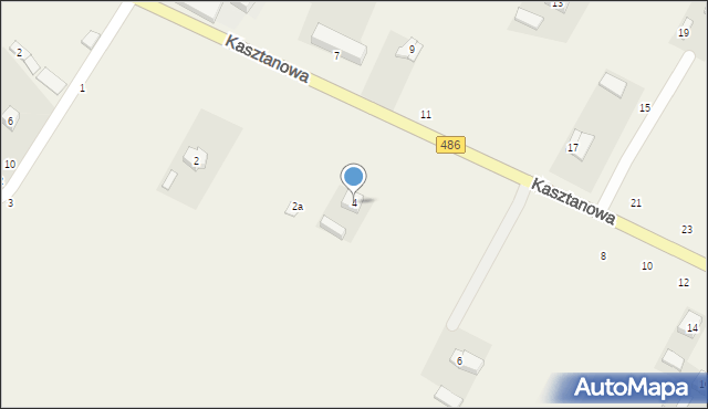 Kraszkowice, Kasztanowa, 4, mapa Kraszkowice