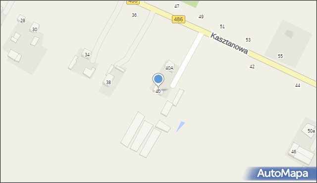 Kraszkowice, Kasztanowa, 40, mapa Kraszkowice