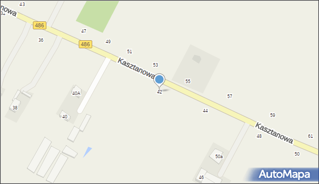 Kraszkowice, Kasztanowa, 42, mapa Kraszkowice