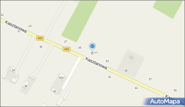 Kraszkowice, Kasztanowa, 51, mapa Kraszkowice
