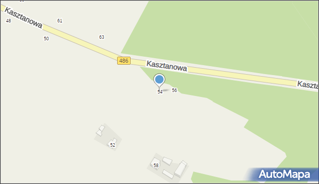 Kraszkowice, Kasztanowa, 54, mapa Kraszkowice