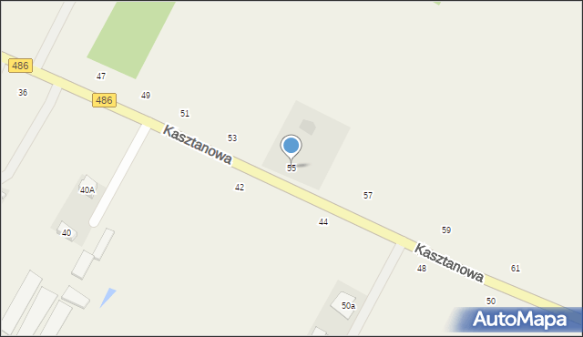 Kraszkowice, Kasztanowa, 55, mapa Kraszkowice