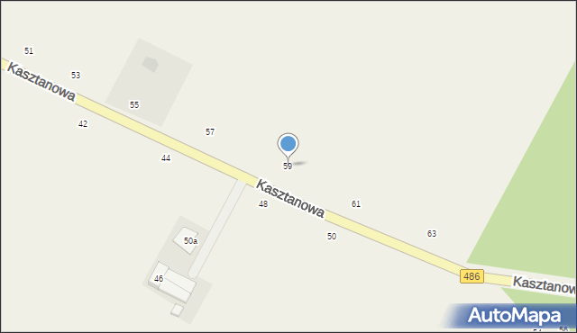 Kraszkowice, Kasztanowa, 59, mapa Kraszkowice