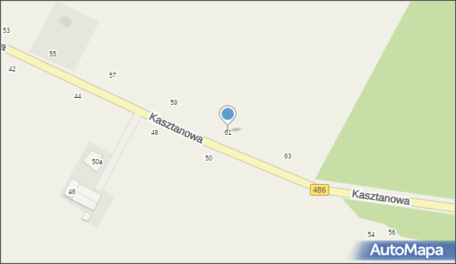 Kraszkowice, Kasztanowa, 61, mapa Kraszkowice