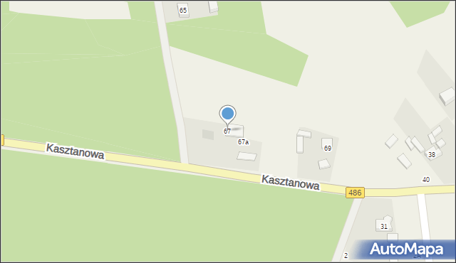 Kraszkowice, Kasztanowa, 67, mapa Kraszkowice