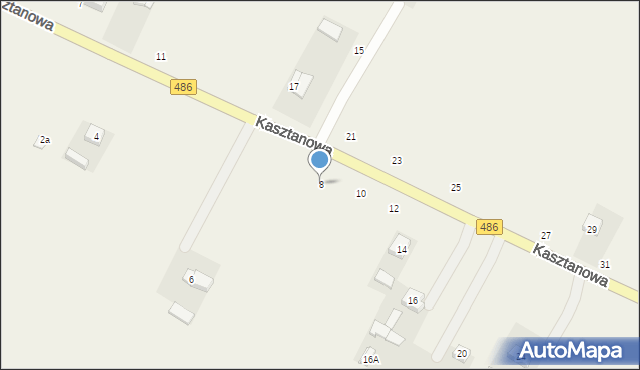 Kraszkowice, Kasztanowa, 8, mapa Kraszkowice