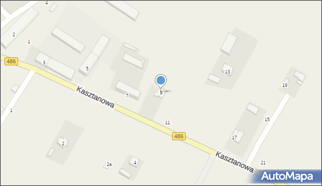 Kraszkowice, Kasztanowa, 9, mapa Kraszkowice