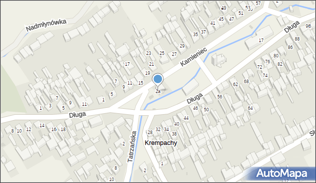 Krempachy, Kamieniec, 2a, mapa Krempachy