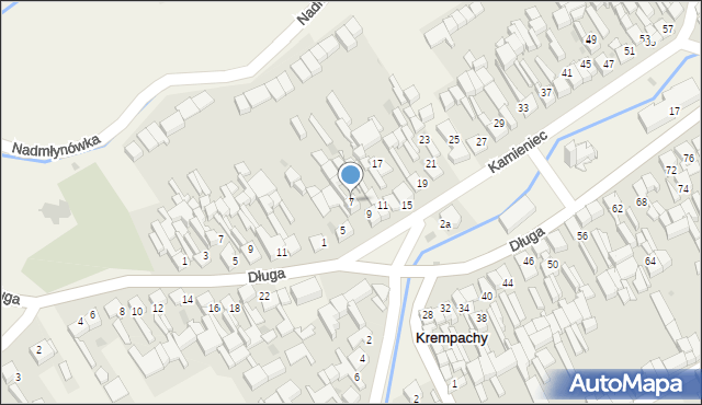 Krempachy, Kamieniec, 7, mapa Krempachy