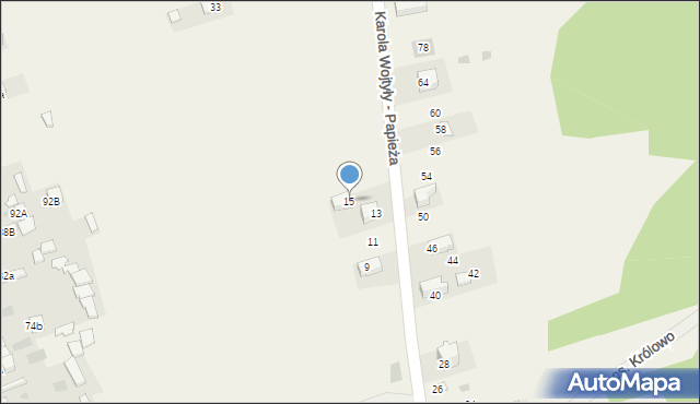 Krościenko nad Dunajcem, Karola Wojtyły - Papieża, 15, mapa Krościenko nad Dunajcem